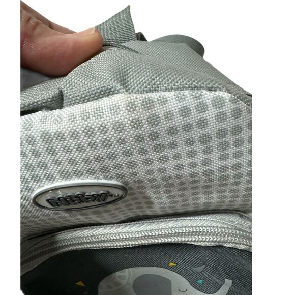 Toddler Quilted Harness Elephant Backpack - gray/multi, one size, baby safety - Picture 5 of 6